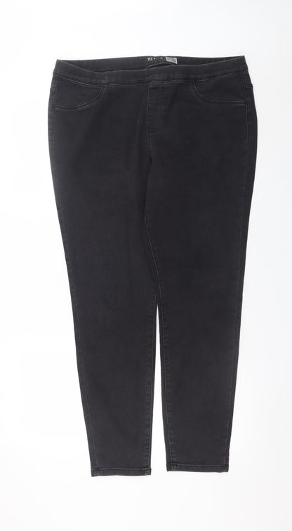 Womens UK Size XL TEX Slim Fit Jegging Black Jeans