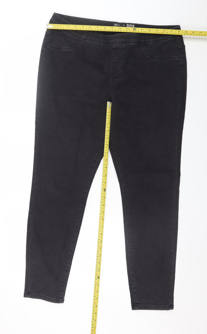 Womens UK Size XL TEX Slim Fit Jegging Black Jeans