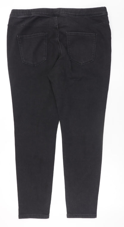 Womens UK Size XL TEX Slim Fit Jegging Black Jeans