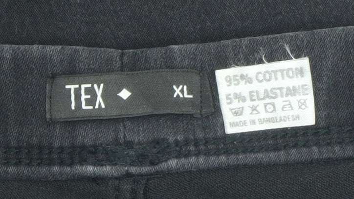 Womens UK Size XL TEX Slim Fit Jegging Black Jeans