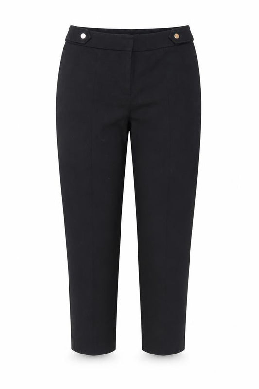 Womens UK Size 12 Oasis Slim Fit Cropped Black Trousers