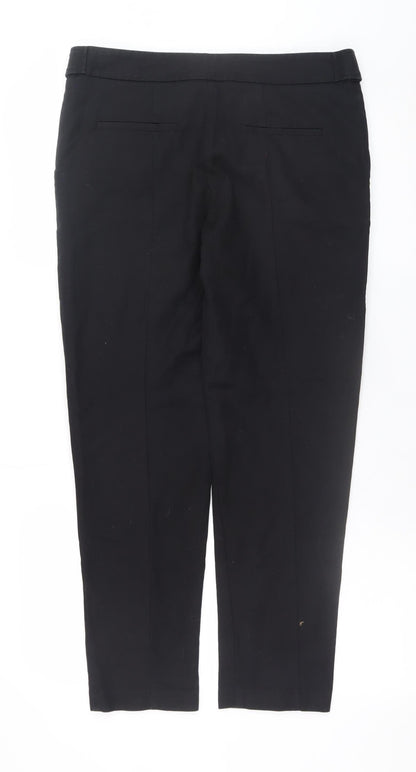 Womens UK Size 12 Oasis Slim Fit Cropped Black Trousers