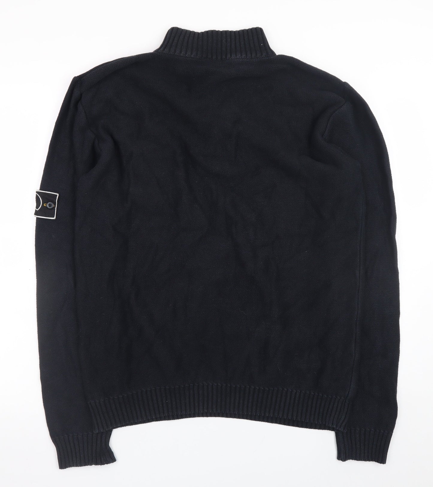Mens UK Size XL Leeds Originals Black Henley Jumper