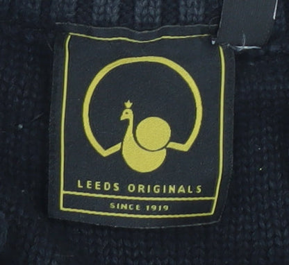 Mens UK Size XL Leeds Originals Black Henley Jumper