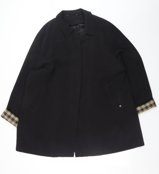 Womens UK Size L Viyella Black Overcoat