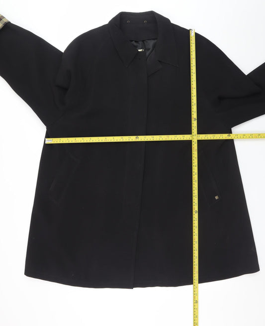 Womens UK Size L Viyella Black Overcoat