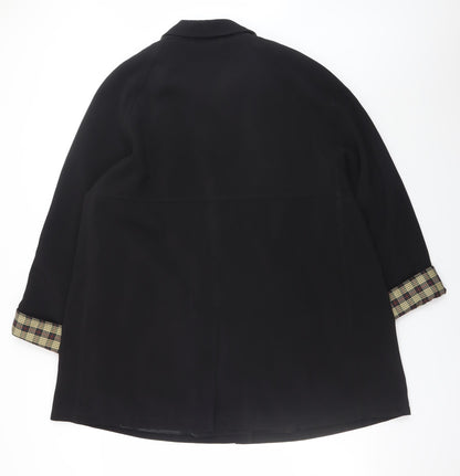 Womens UK Size L Viyella Black Overcoat