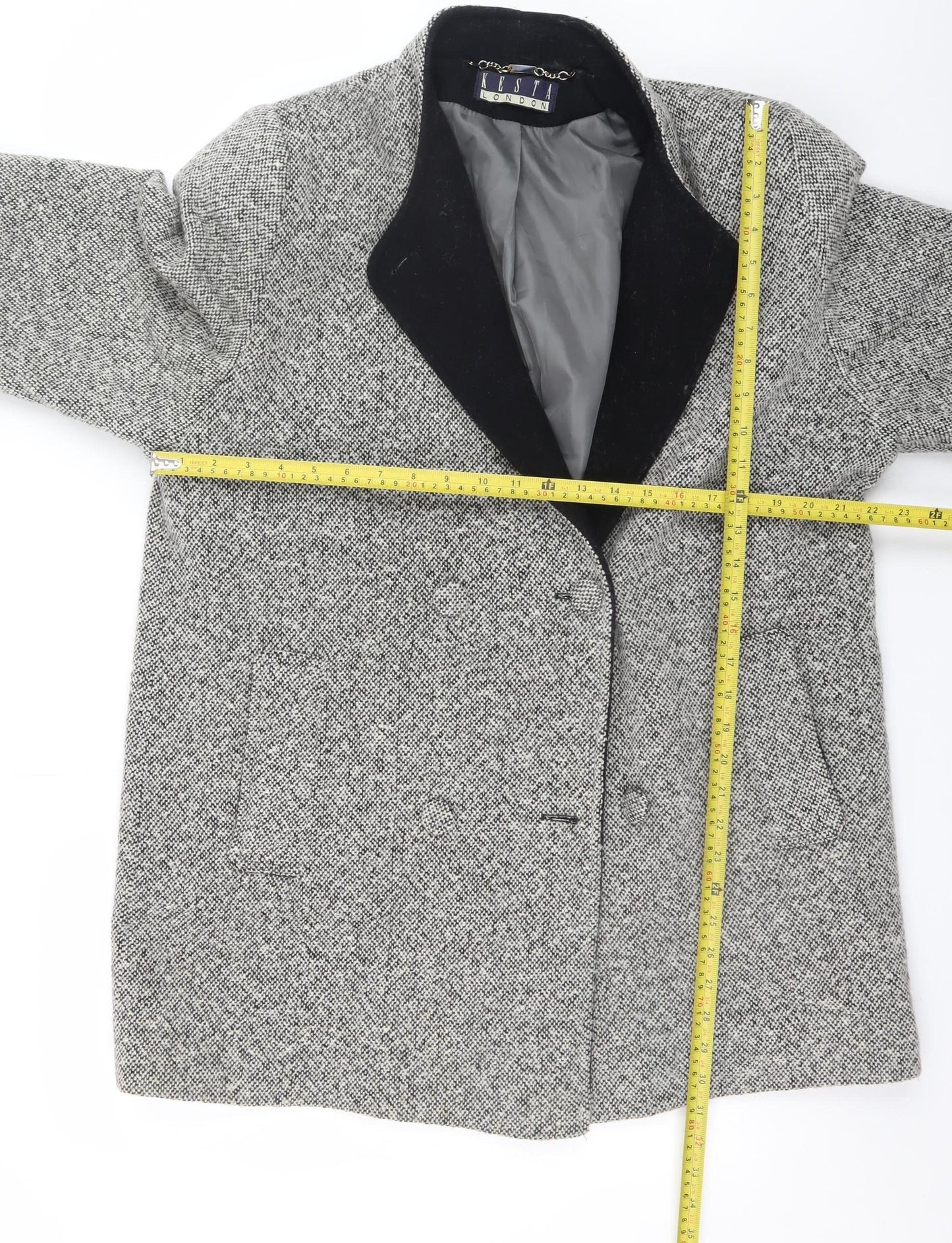 Womens UK Size 14 Kesta London Grey Overcoat