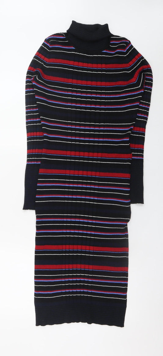 Next Womens Multicoloured Size 14 Knit Midi Bodycon Dress