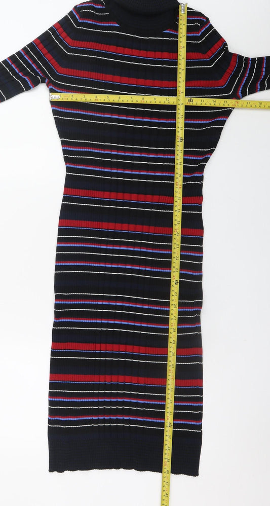 Next Womens Multicoloured Size 14 Knit Midi Bodycon Dress