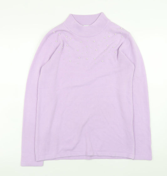 Womens UK Size 10 Damart Purple Pullover Jumper