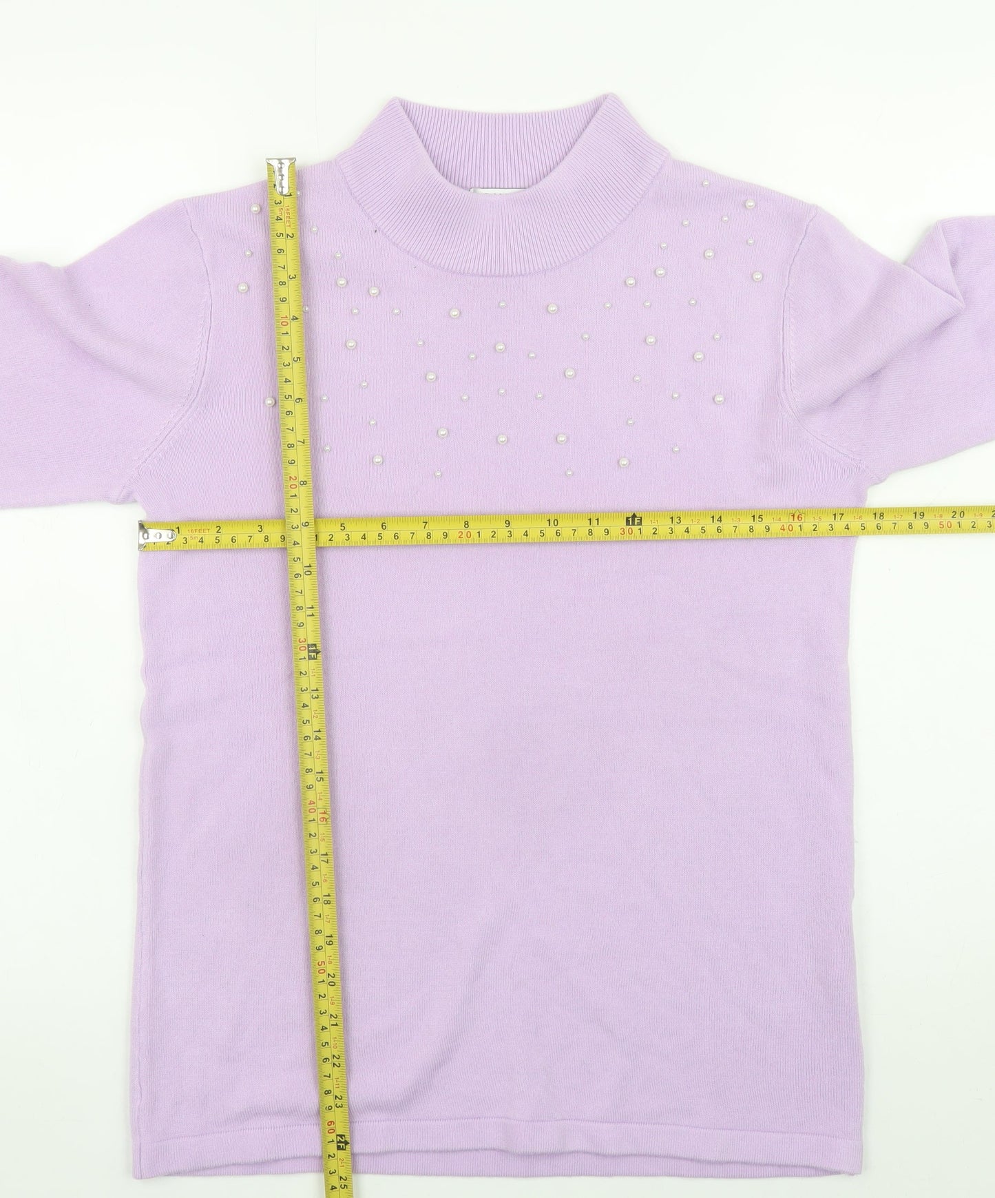 Womens UK Size 10 Damart Purple Pullover Jumper