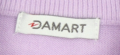 Womens UK Size 10 Damart Purple Pullover Jumper