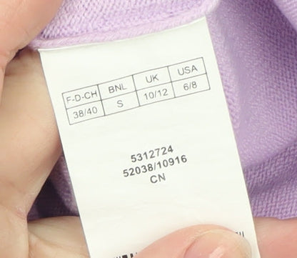 Womens UK Size 10 Damart Purple Pullover Jumper