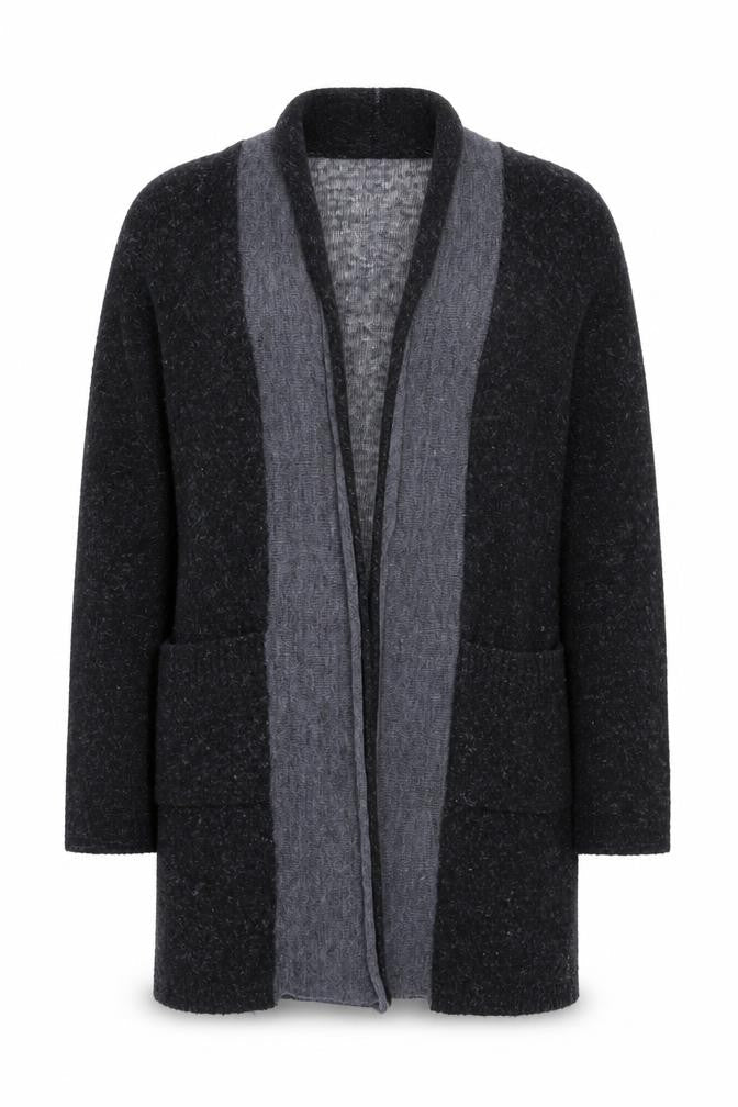 Womens UK Size S Sandwich Grey Cardigan Jumper
