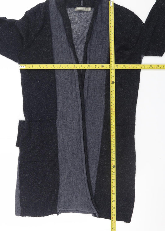 Womens UK Size S Sandwich Grey Cardigan Jumper