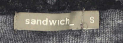 Womens UK Size S Sandwich Grey Cardigan Jumper