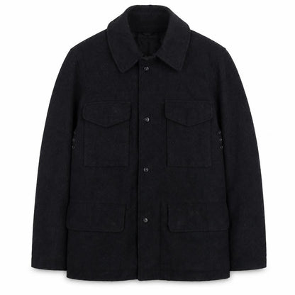 Mens UK Size M Cignal Black Overcoat