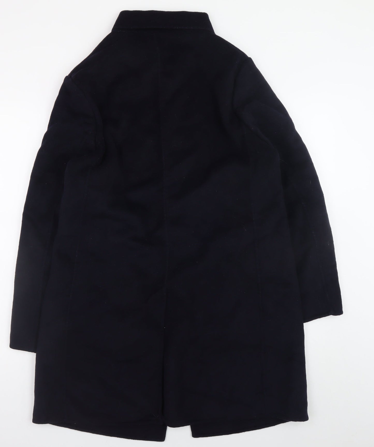 Mens UK Size S Mango Man Black Overcoat