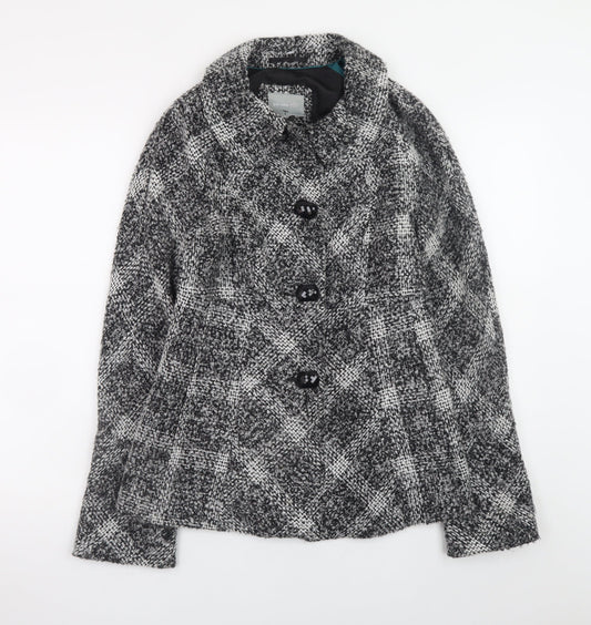 Womens UK Size 8 Marks and Spencer Grey Pea Coat