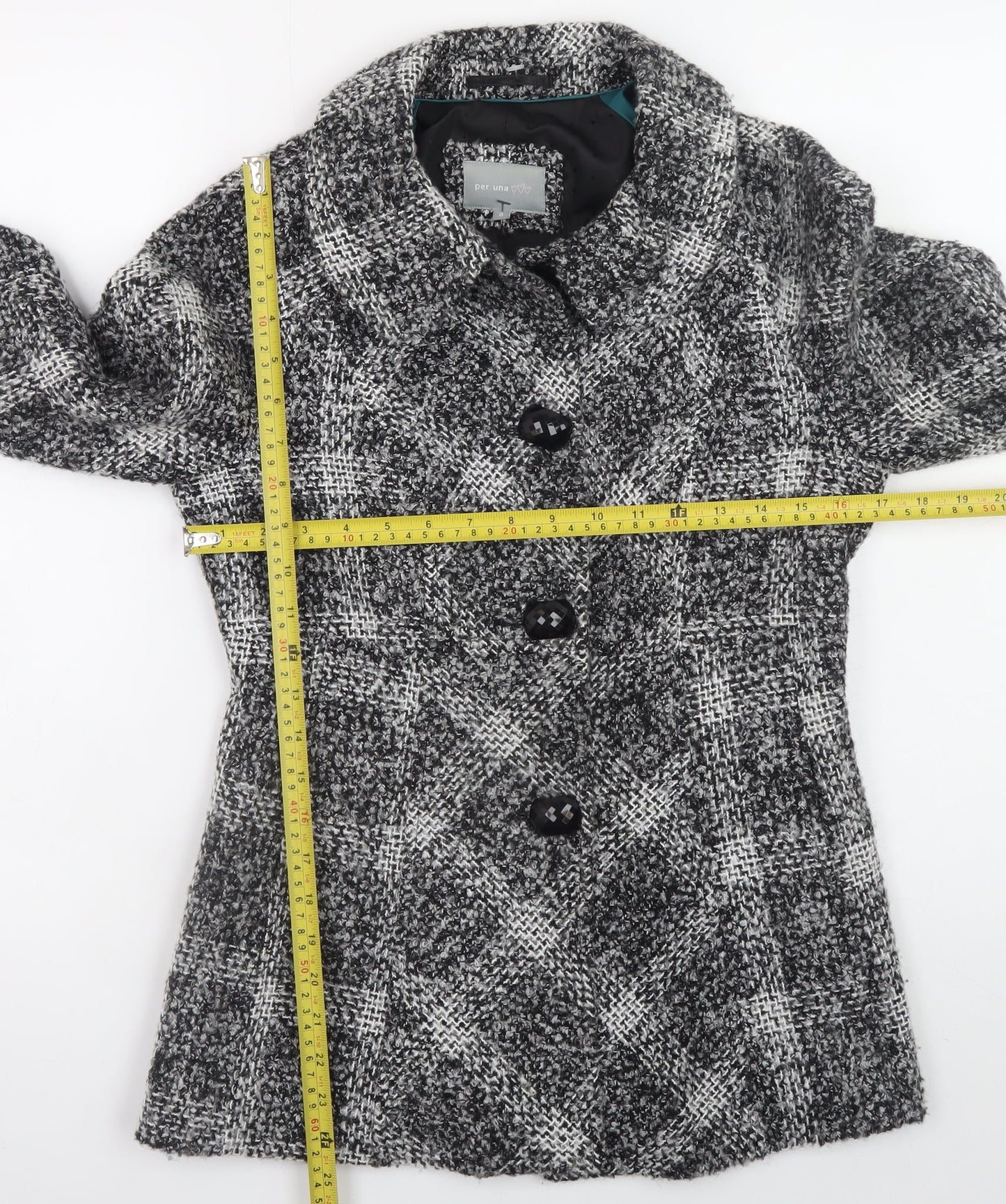 Womens UK Size 8 Marks and Spencer Grey Pea Coat