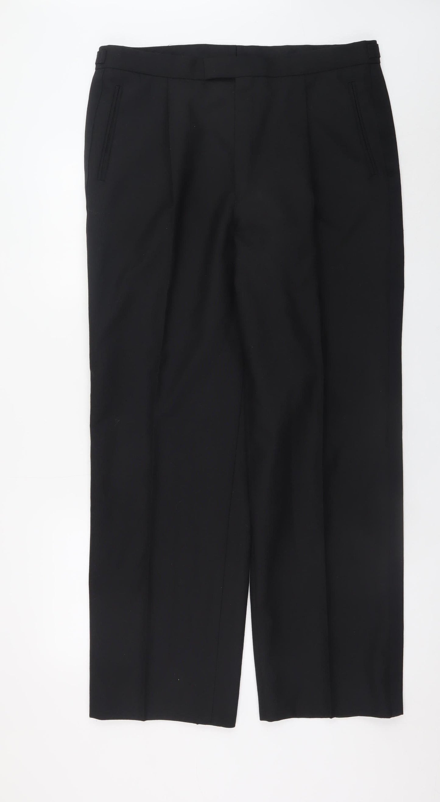 Mens UK Size 36S Skopes Regular Fit Dress Pants Black Trousers