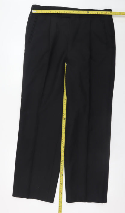Mens UK Size 36S Skopes Regular Fit Dress Pants Black Trousers