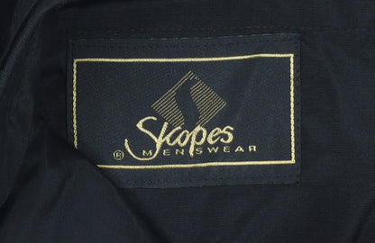 Mens UK Size 36S Skopes Regular Fit Dress Pants Black Trousers