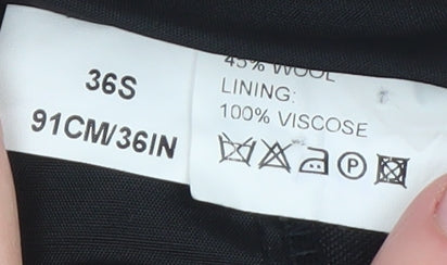 Mens UK Size 36S Skopes Regular Fit Dress Pants Black Trousers