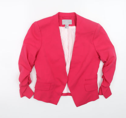 H&M Women’s Pink Blazer Jacket Size 8 Slim Fit Lightweight