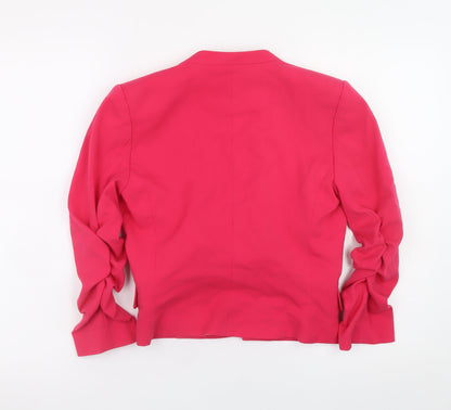 H&M Women’s Pink Blazer Jacket Size 8 Slim Fit Lightweight