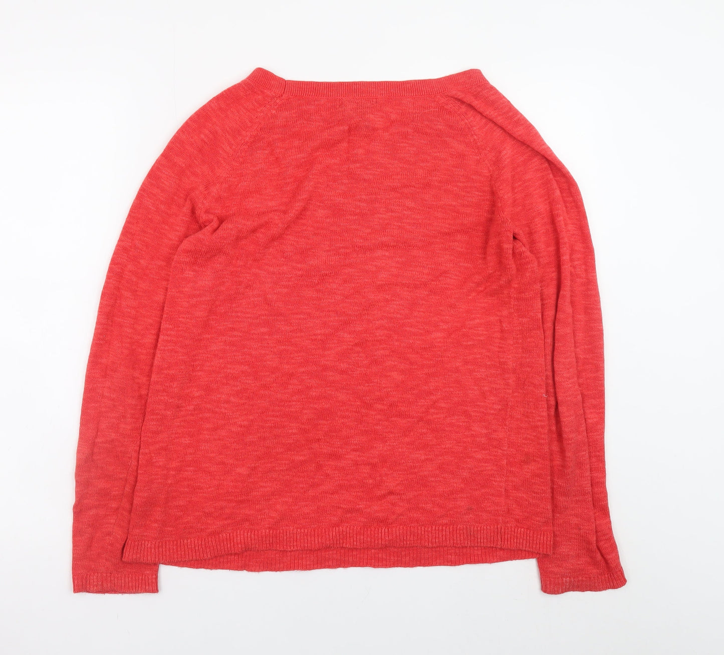 Gap Men Red Cotton Crew Neck Pullover Jumper Size M