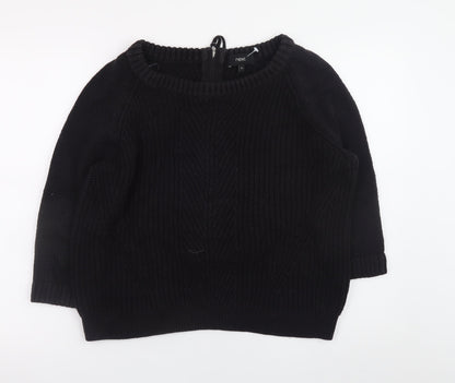 Next Women's Black Chunky-Knit Pullover Jumper Size 12
