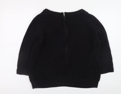 Next Women's Black Chunky-Knit Pullover Jumper Size 12