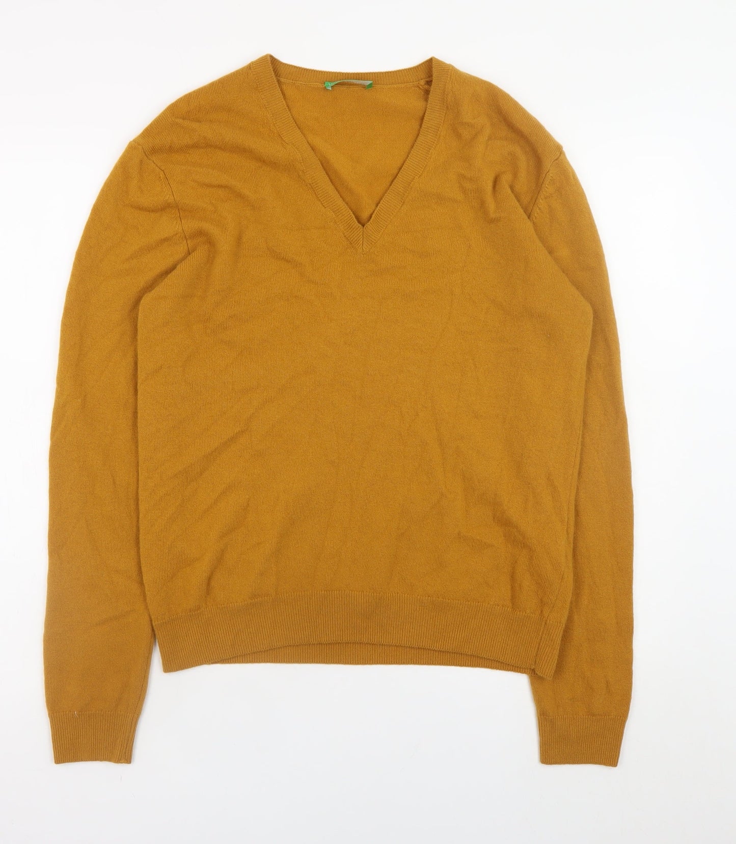 Mens UK Size L United Colors of Benetton Brown Pullover Jumper