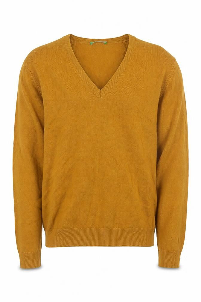 Mens UK Size L United Colors of Benetton Brown Pullover Jumper