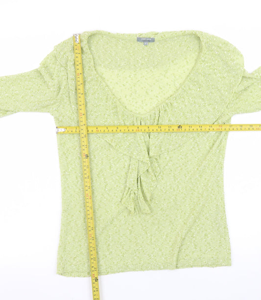 Womens UK Size 12 Marks and Spencer Green Pullover Jumper