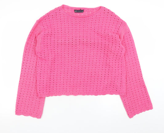 Womens UK Size L Marks and Spencer Pink Pullover Jumper