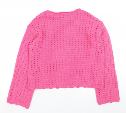 Womens UK Size L Marks and Spencer Pink Pullover Jumper