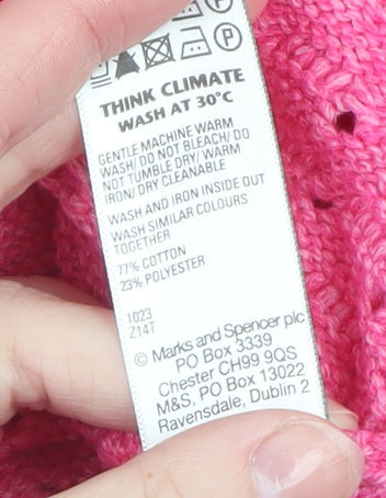 Womens UK Size L Marks and Spencer Pink Pullover Jumper