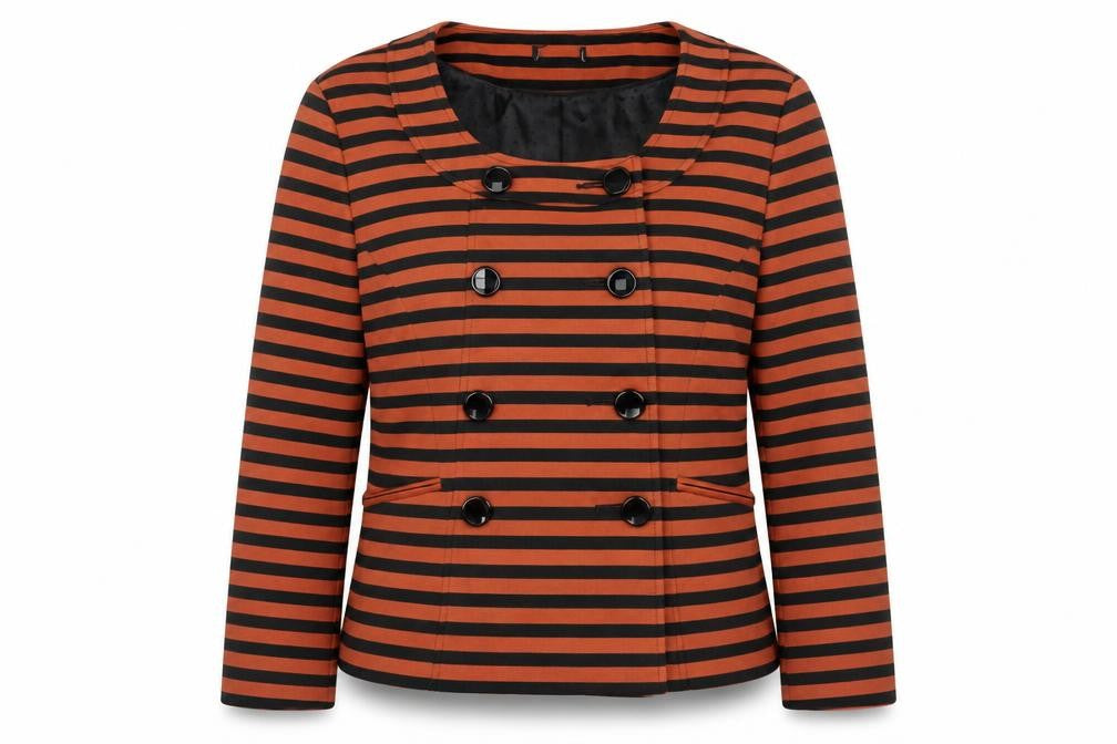 Womens UK Size 14 M&Co Orange Pea Coat
