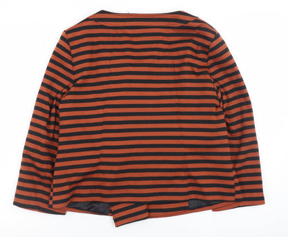 Womens UK Size 14 M&Co Orange Pea Coat
