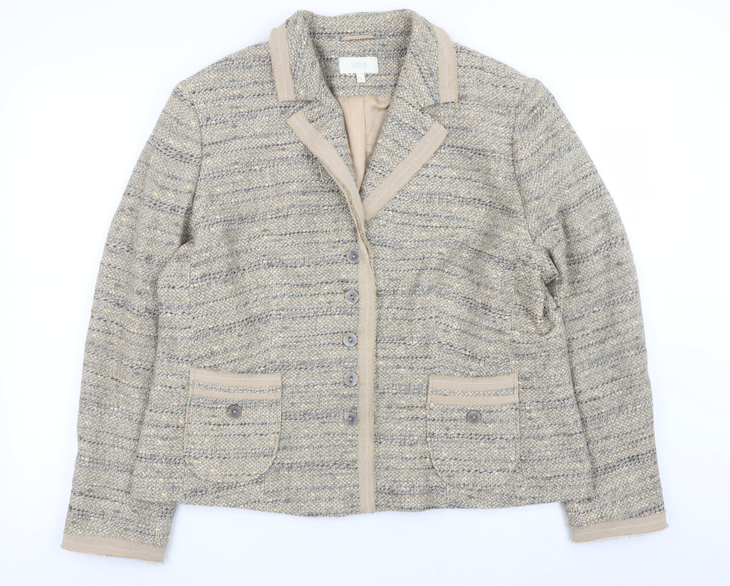 Womens UK Size 20 Marks and Spencer Beige Cardigan Jumper