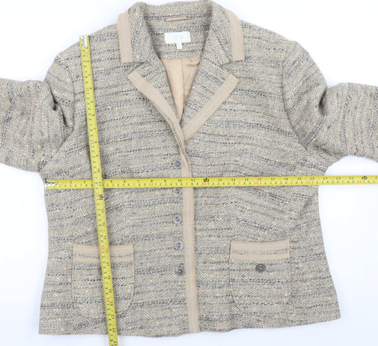 Womens UK Size 20 Marks and Spencer Beige Cardigan Jumper