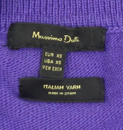 Womens UK Size XS Massimo Dutti Purple Pullover Jumper