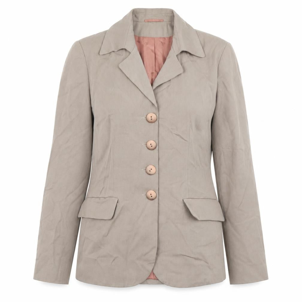 MONO Women Beige Size 10 Single Breasted Blazer