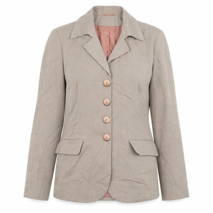 MONO Women Beige Size 10 Single Breasted Blazer