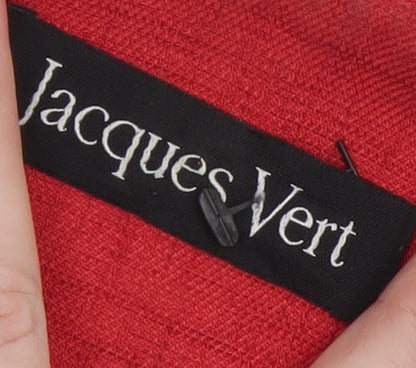 Jacques Vert Women's Red Short Sleeve Blazer Jacket Size 18