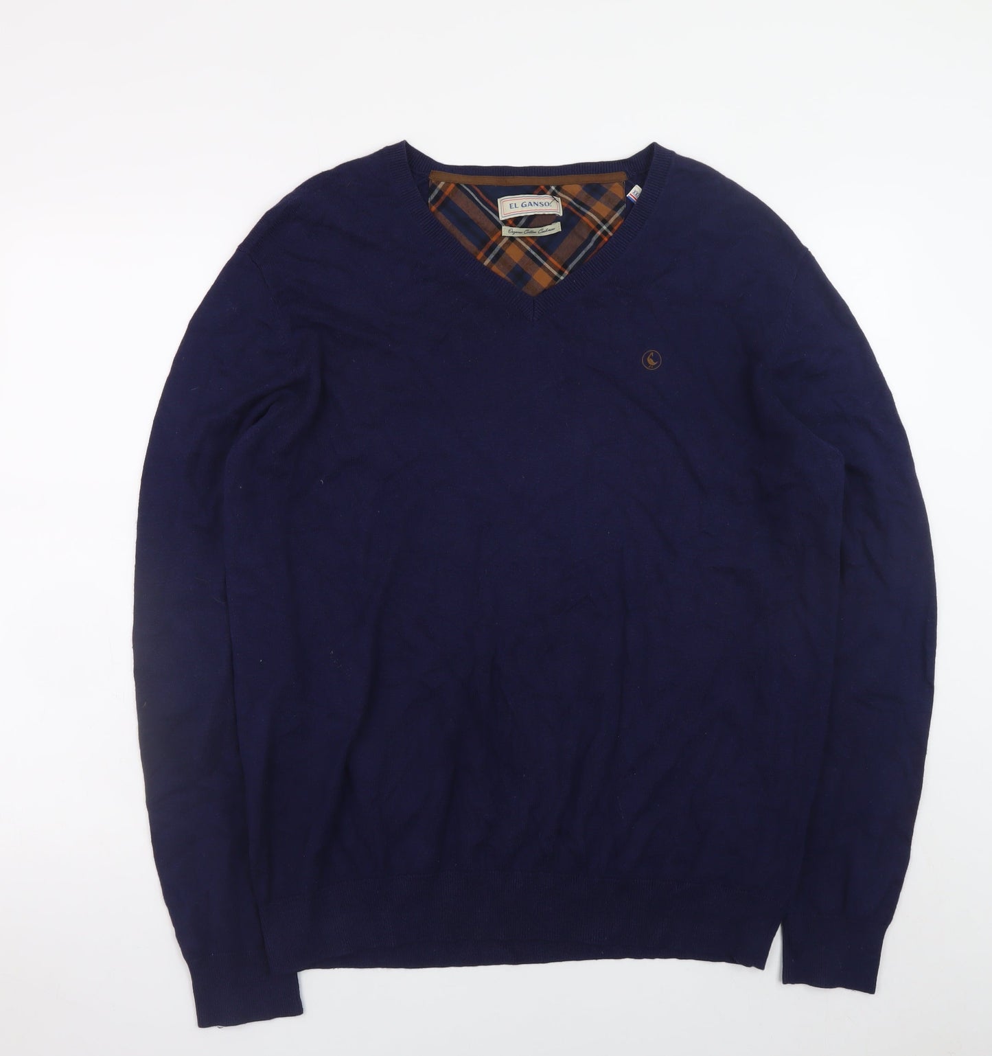 Mens UK Size 2XL El Ganso Blue Pullover Jumper