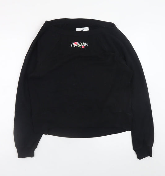 Womens UK Size S Hollister Black Pullover Sweatshirt